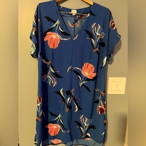 Royal blue floral dress!